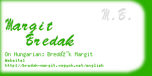 margit bredak business card